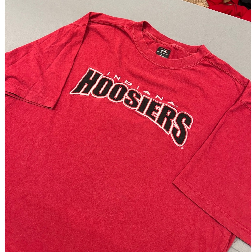 Vintage Indiana Hoosiers Pro Player T Shirt XL Red Embroidered NCAA IU College